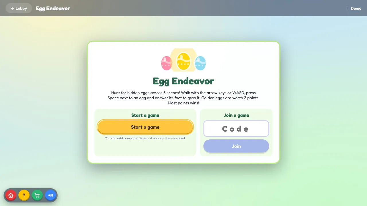 Egg Endeavor menu
