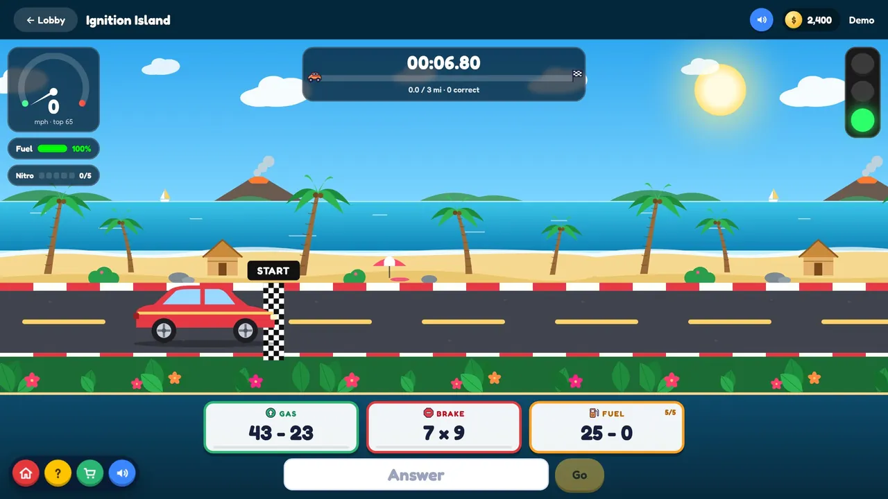 Ignition Island game screen